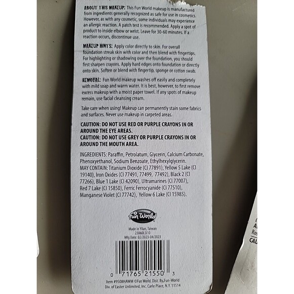 Pearlescent Makeup Sticks,  5 Piece Face Paint Crayons Multi Colors Set of 3 NEW - Picture 7 of 8